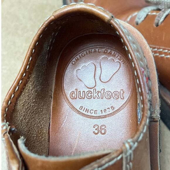 Duckfeet Fyn Original Danish Brown Leather Casual Shoes Size EUR 36 US 5.5 main image 7